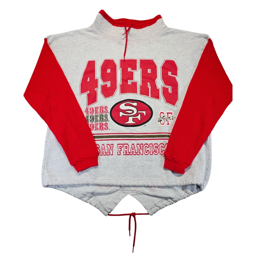Vintage 1993 San Francisco 49ers Cliff Engle Sweatshirt Gray Red Womens S/M